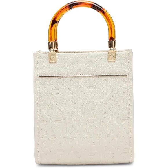 Mini Crossbody Bag Polyester Womens Convertible North South Embossed - Picture 2 of 4